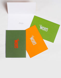 the word changes logo JOY pack - Greeting Cards
