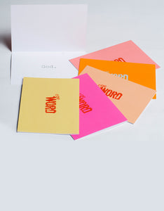 the word changes logo GOD pack - Greeting Cards