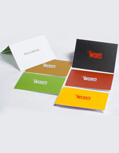 the word changes logo PATIENCE pack - Greeting Cards