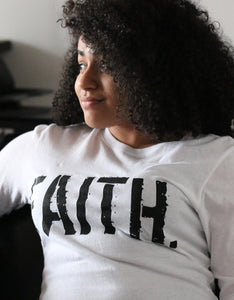 Women's FAITH. Long Sleeve T-Shirt (White)