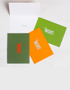 the word changes logo JOY pack - Greeting Cards