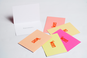 the word changes logo SUCCESS pack - Greeting Cards